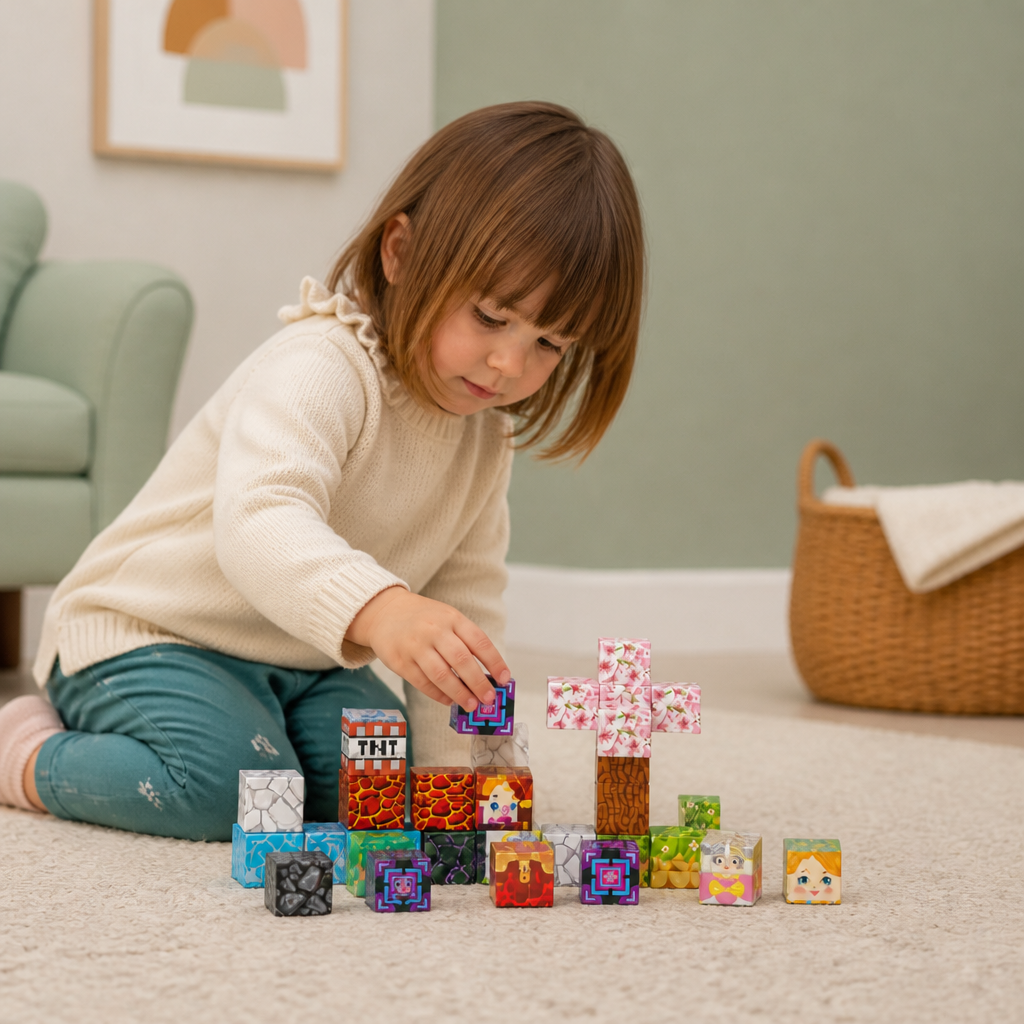40-Piece Magnetic Building Blocks Set for Kids – Perfect for On-the-Go Fun