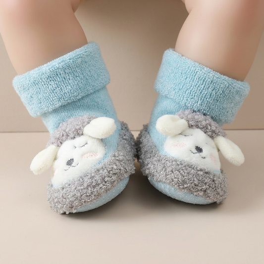 3D Puppy Face Fluffy Socks