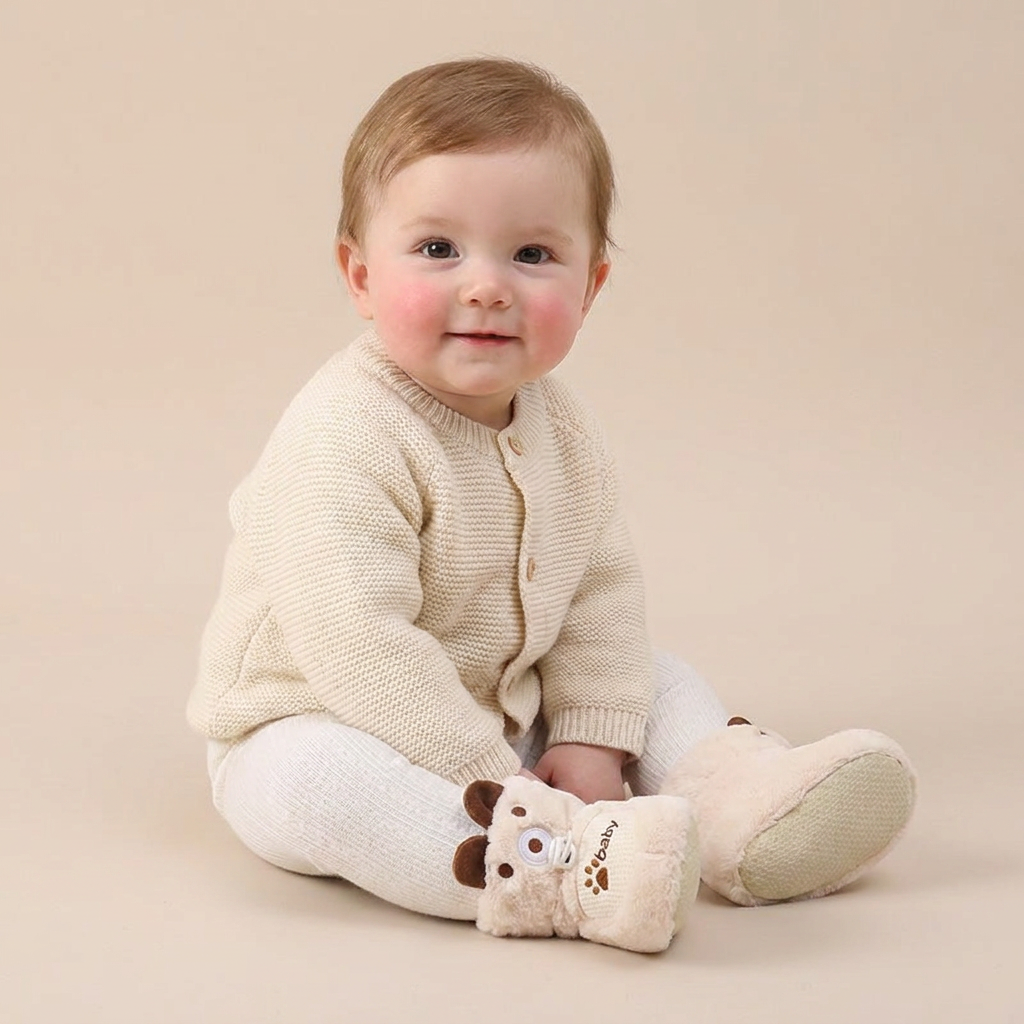 Bunny Ears Paw Print Booties