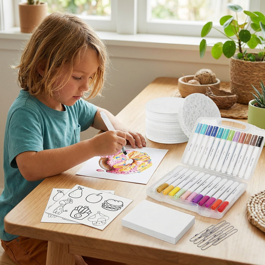 Creative Sponge Painting Art Set for Kids – DIY Bubble Effect Craft Kit