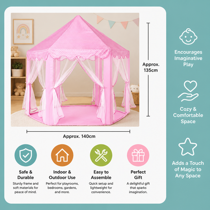 Princess Castle Play Tent for Indoor & Outdoor Fun