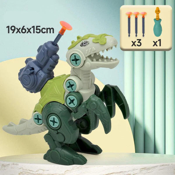 Dinosaur Screw Toy Set with Suction Cup Cannon