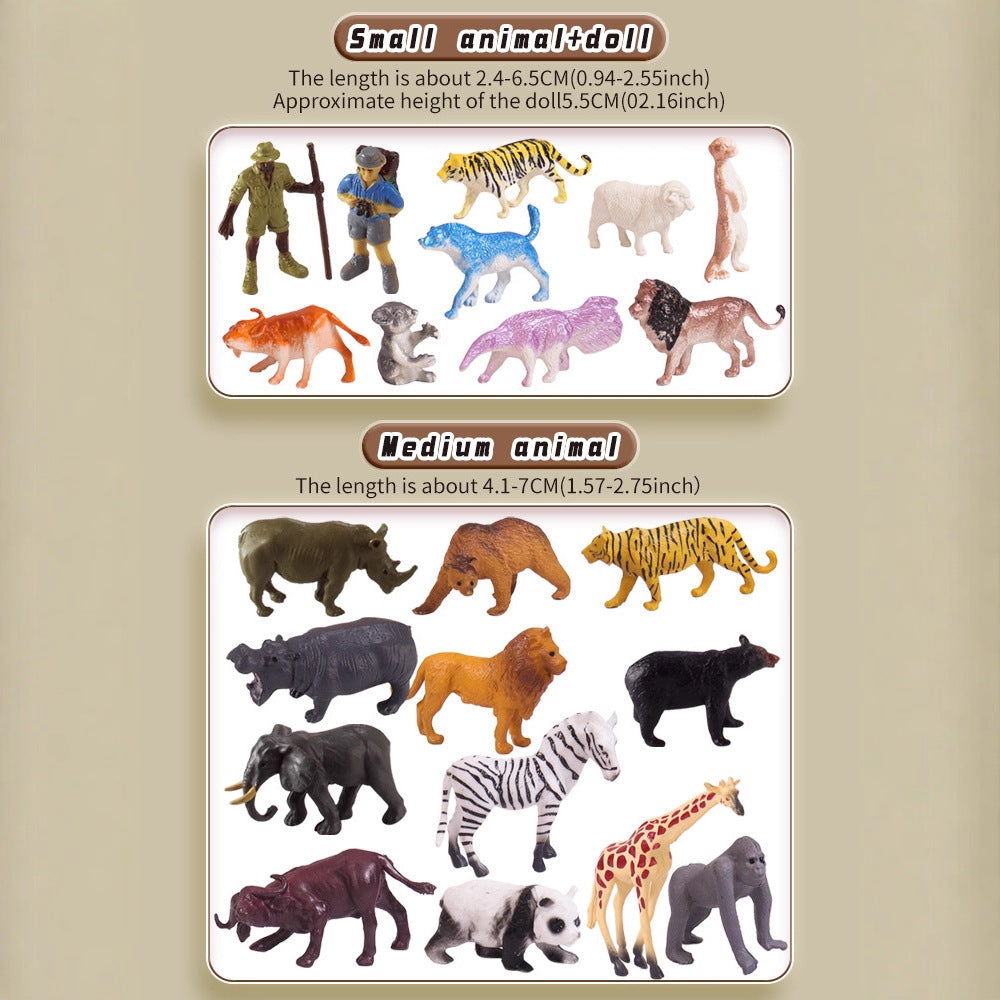 Modular Build-Your-Own Zoo Playset with Animal Figures & Interactive Cages
