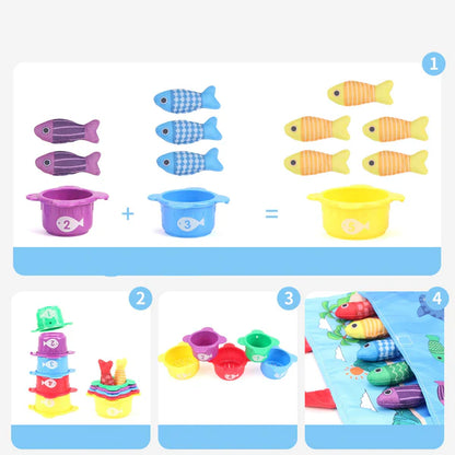 Montessori Plush Fish Pond Children's Toy