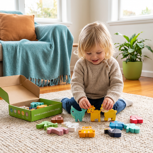 52-teiliges Montessori-3D-Alphabet-Bausteinset