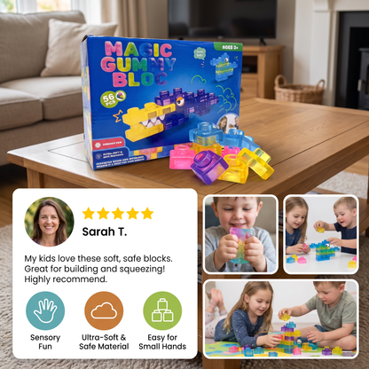 Safe & Soft Squishy Jelly Building Blocks for Kids