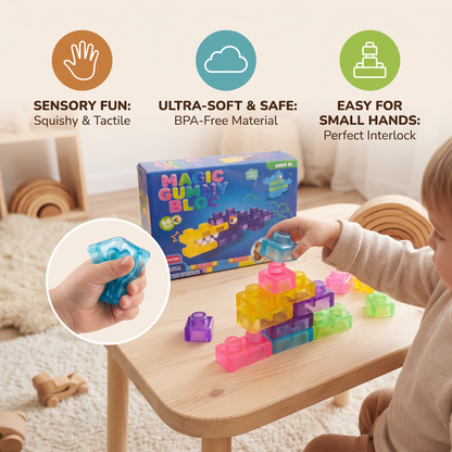 Safe & Soft Squishy Jelly Building Blocks for Kids