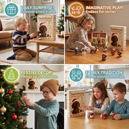 24-Day Dachshund Advent Calendar with Surprise Figurines