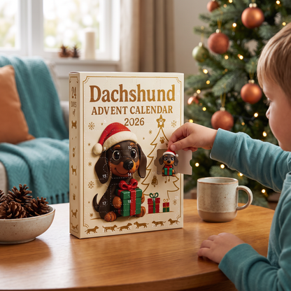 24-Day Dachshund Advent Calendar with Surprise Figurines