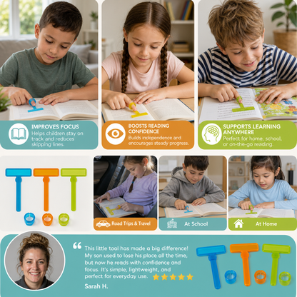 Kids’ Finger Reading Tracker – Translucent Reading Guide