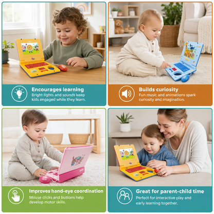 Kids’ Interactive Laptop with Lights, Music & Scrolling Screen