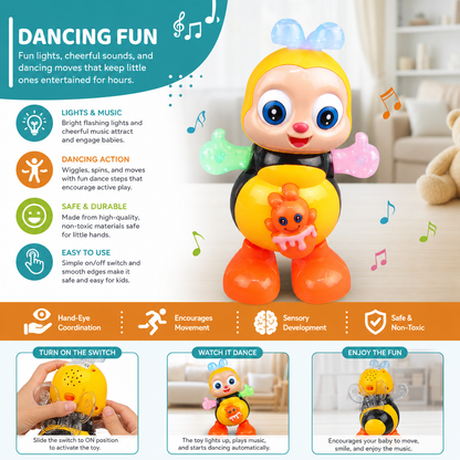 Musical Dancing Bee Toy with Lights and Music