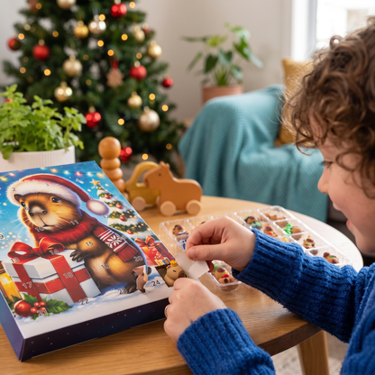 24-Day Capybara Christmas Advent Calendar - 24 Cute Mini Figures