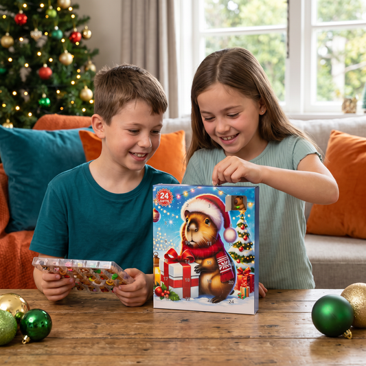 24-Day Capybara Christmas Advent Calendar - 24 Cute Mini Figures