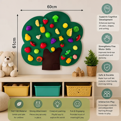 Felt Fruit Tree Activity Board – Montessori Learning Toy