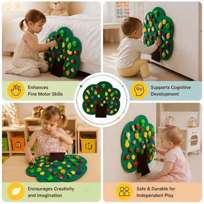 Felt Fruit Tree Activity Board – Montessori Learning Toy