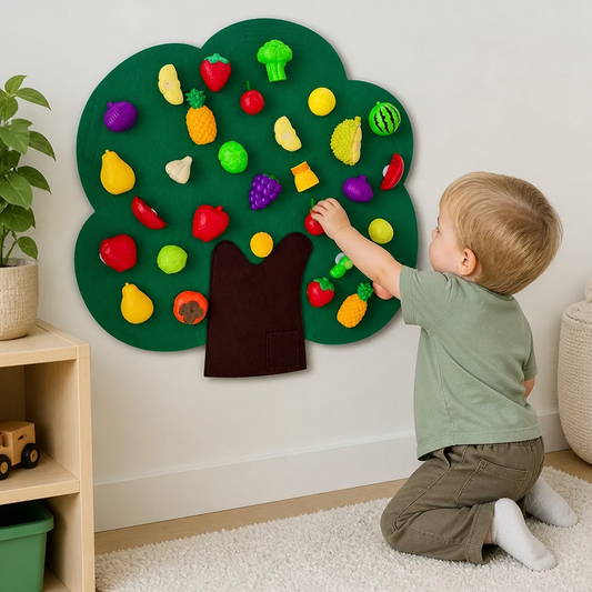 Felt Fruit Tree Activity Board – Montessori Learning Toy