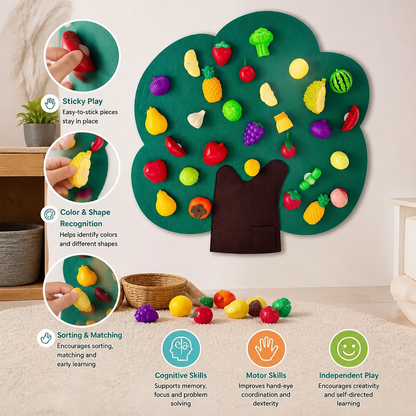 Felt Fruit Tree Activity Board – Montessori Learning Toy