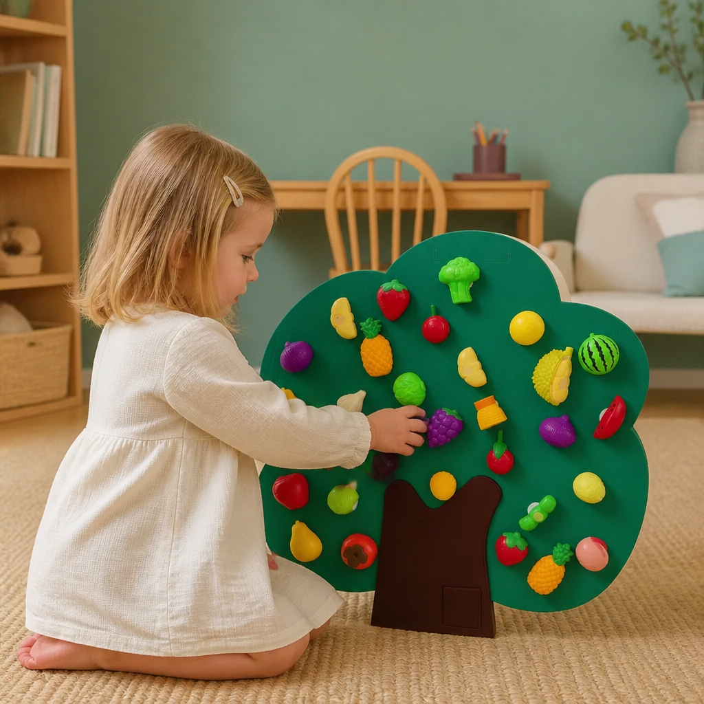 Felt Fruit Tree Activity Board – Montessori Learning Toy