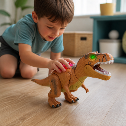 Remote Control Walking T-Rex – RC Dinosaur with Spray Mist, Lights & Sound