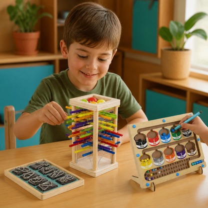 3-Piece Montessori Play and Development Puzzle Set for Children