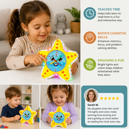 Starfish Clock Learning Toy – Interactive Time Teaching Toy for Kids