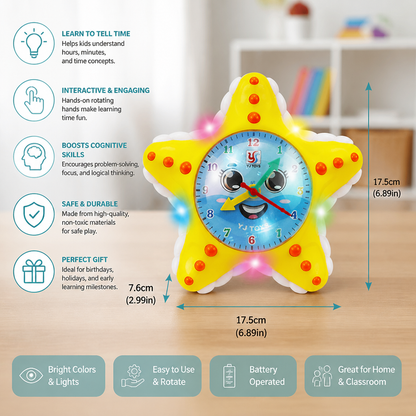 Starfish Clock Learning Toy – Interactive Time Teaching Toy for Kids