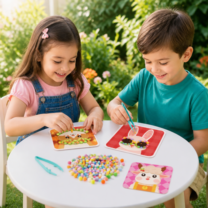 Fuzzy Pom Pom Animal Craft & Painting Kit