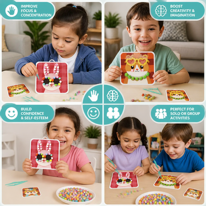 Fuzzy Pom Pom Animal Craft & Painting Kit