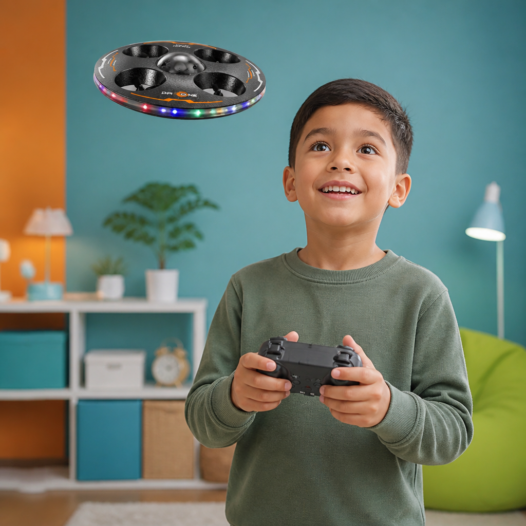 Remote Control LED Flying Saucer Drone