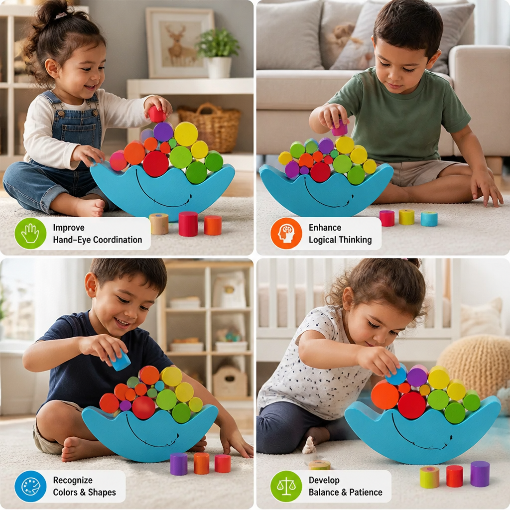 Colorful Stacking Toy – Educational Toy for Kids with Colors and Shapes