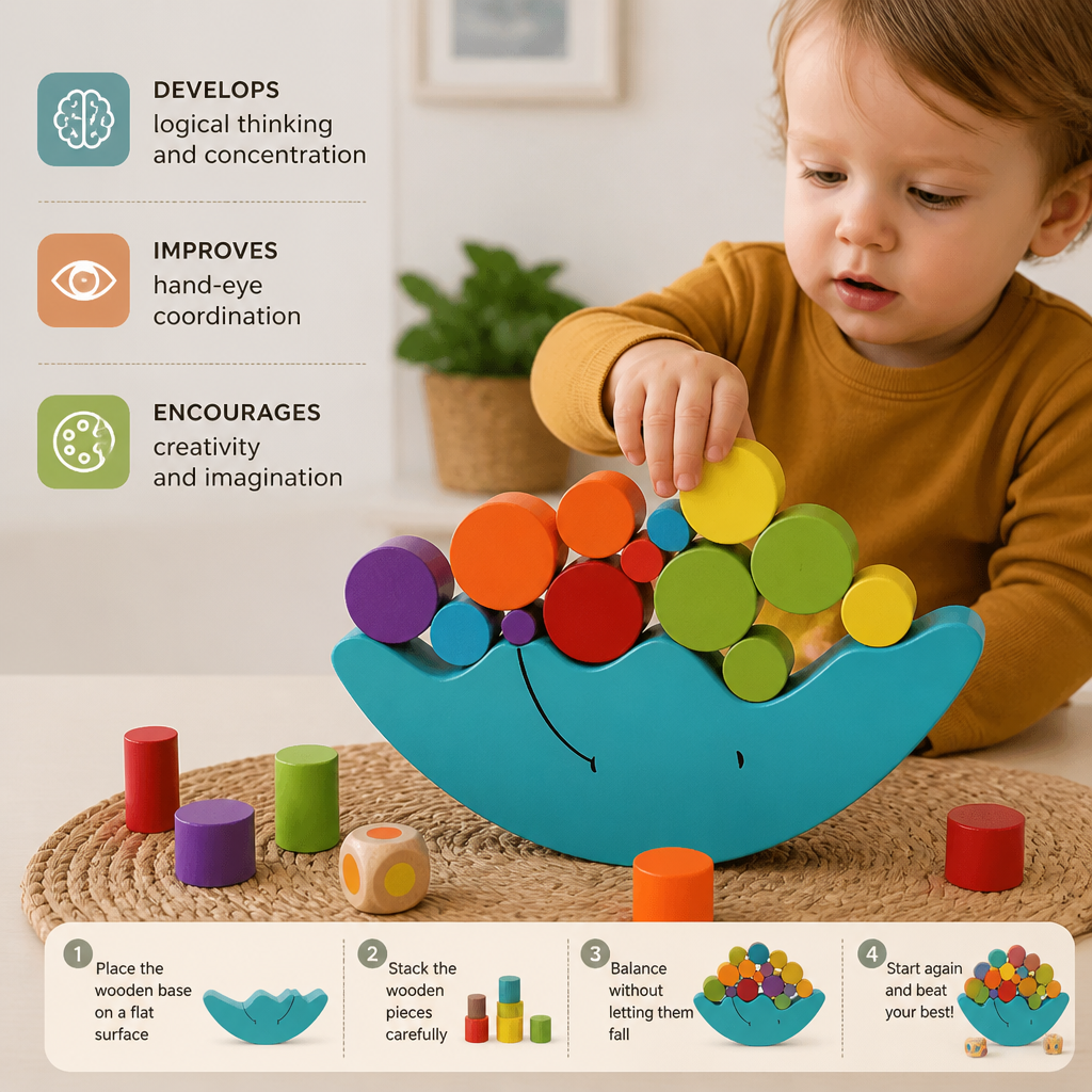 Colorful Stacking Toy – Educational Toy for Kids with Colors and Shapes