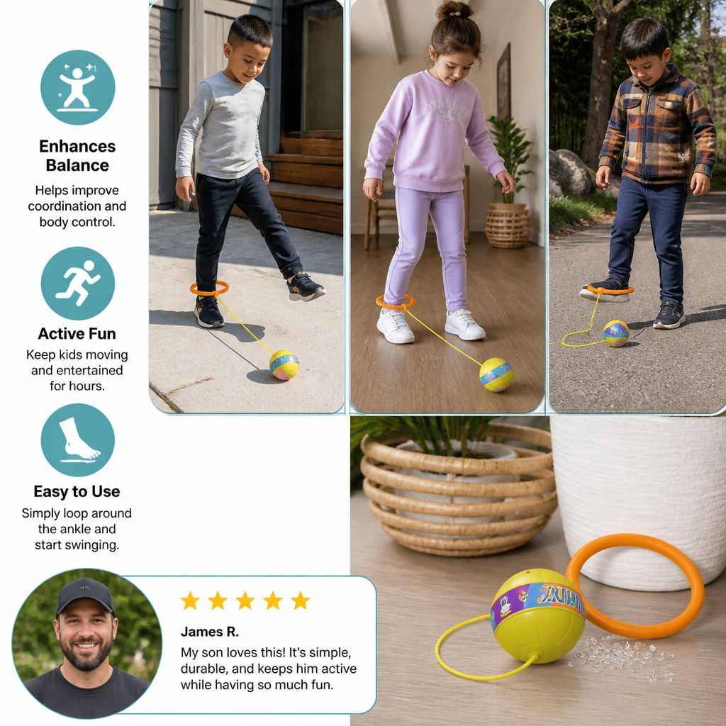 Interactive Skip Ball Ankle Swing Toy for Kids