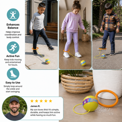 Interactive Skip Ball Ankle Swing Toy for Kids