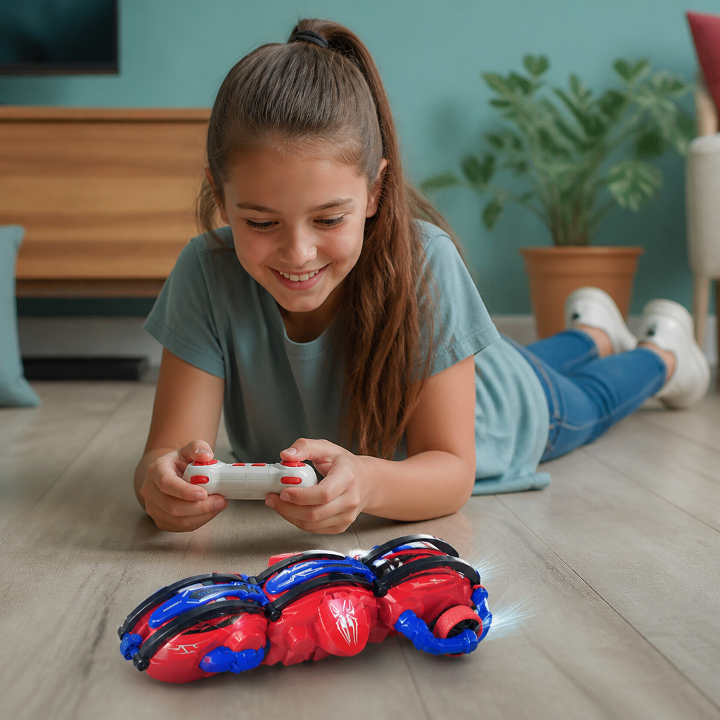 2-in-1 Remote Control Transforming Stunt Car with 360° Rotation & LED Lights
