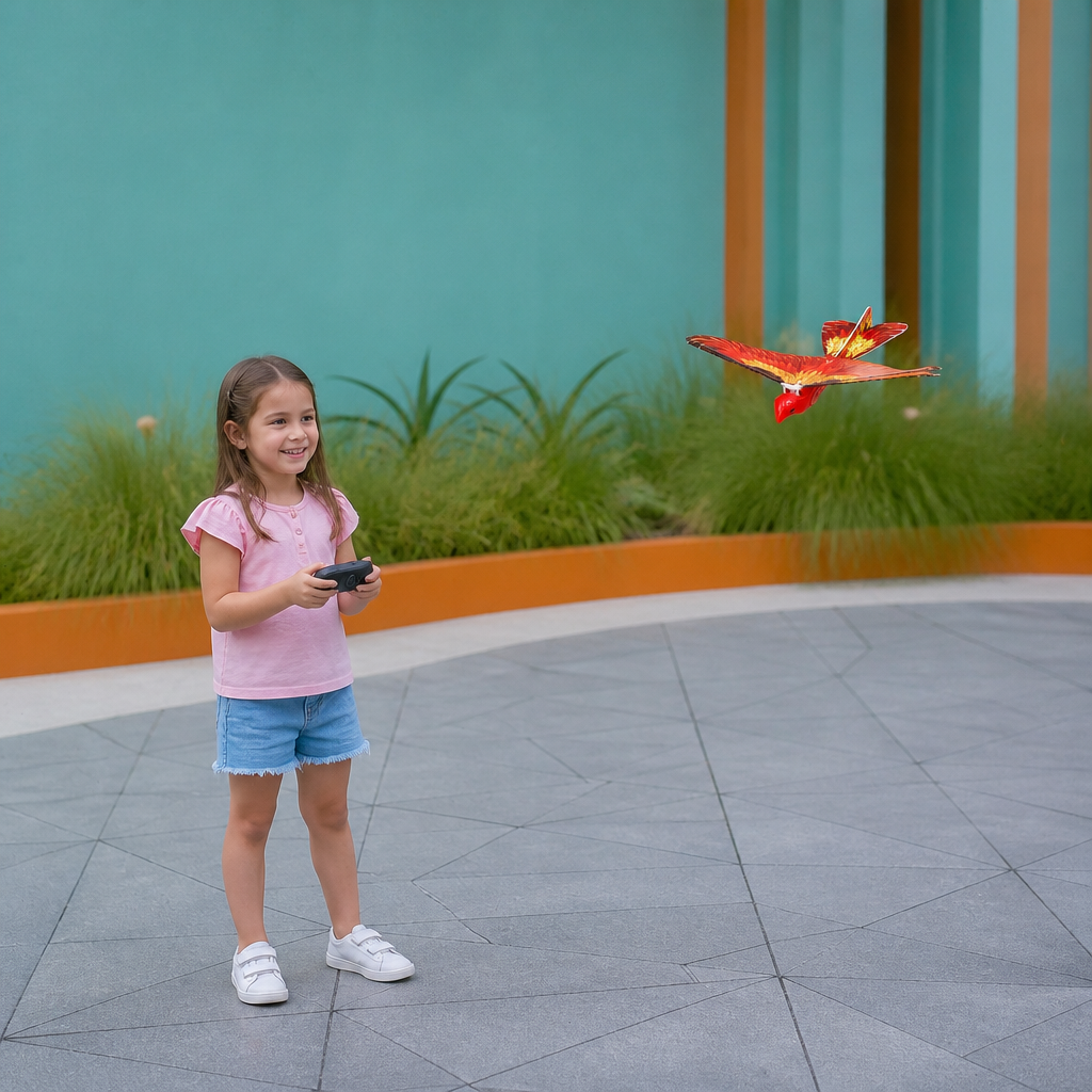 Remote Control Flapping-Wing Flying Bird Toy for Kids