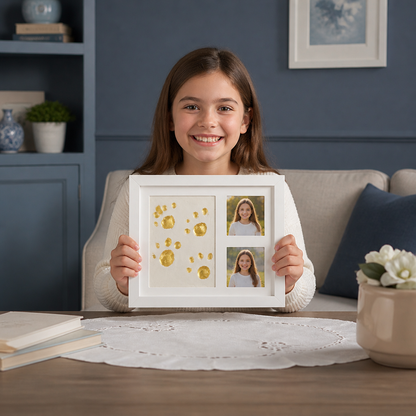 DIY Kids Handprint Keepsake Frame Kit – Hand Impression & Photo Display