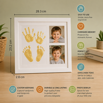DIY Kids Handprint Keepsake Frame Kit – Hand Impression & Photo Display