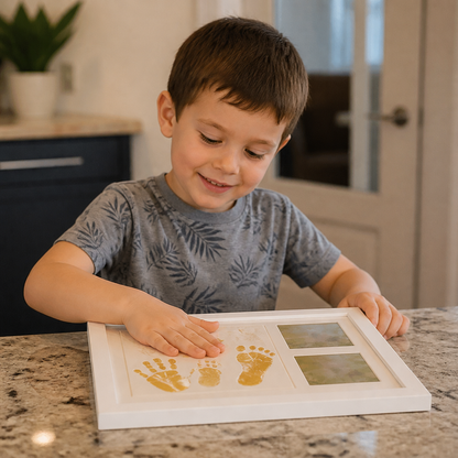 DIY Kids Handprint Keepsake Frame Kit – Hand Impression & Photo Display