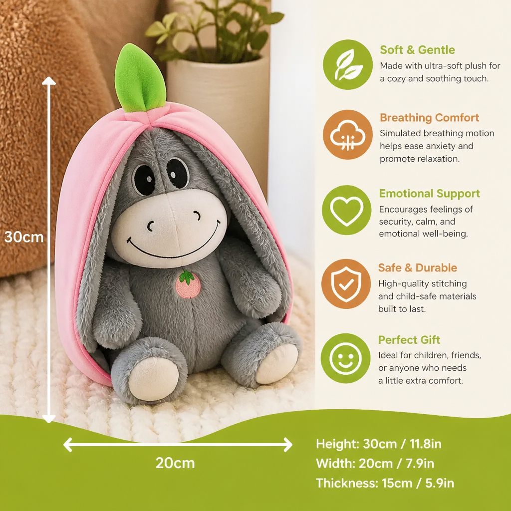 Breathing Donkey Plush Toy