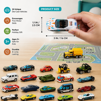 Christmas Die-Cast Car Advent Calendar for Kids
