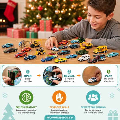Christmas Die-Cast Car Advent Calendar for Kids