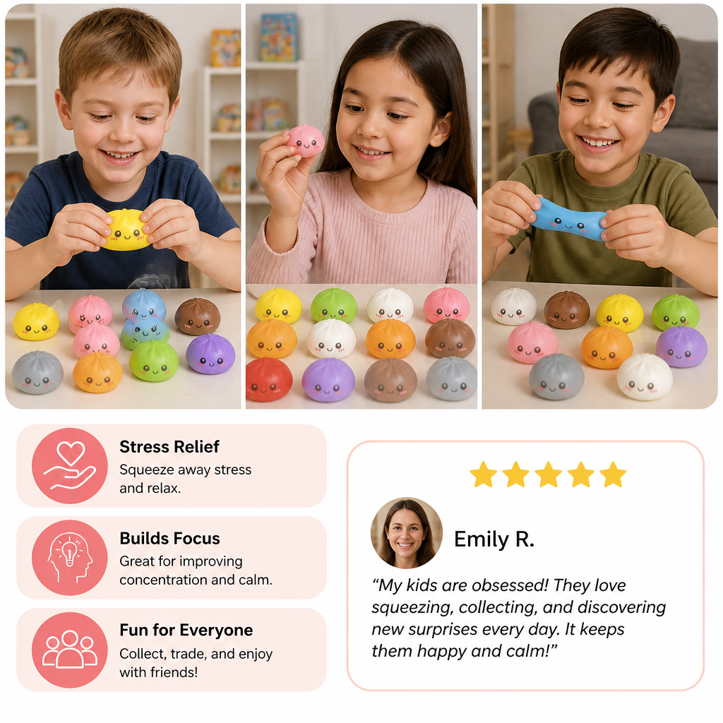 Dumpling Squishy Advent Calendar with Mystery Fidget Surprises