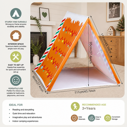 Christmas Gingerbread House Play Tent for Kids