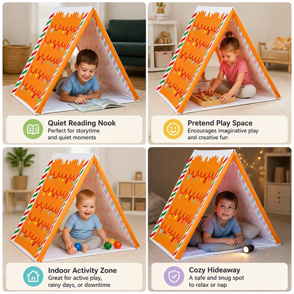Christmas Gingerbread House Play Tent for Kids
