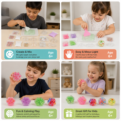 DIY Stress Ball Making Kit for Kids – Create Your Own Squishy Sensory Balls