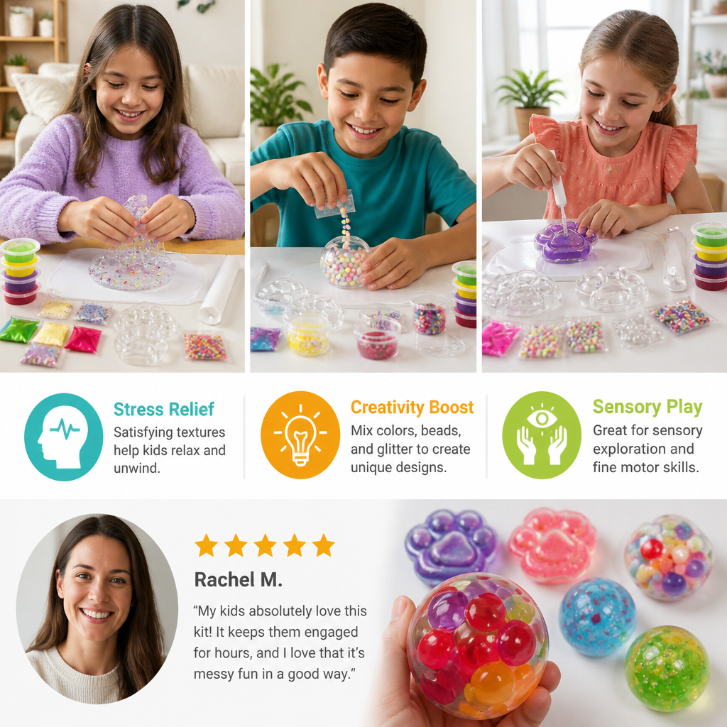 DIY Stress Ball Making Kit for Kids – Create Your Own Squishy Sensory Balls