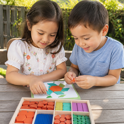 Wooden Magnetic Geometric Shape Puzzle for Kids