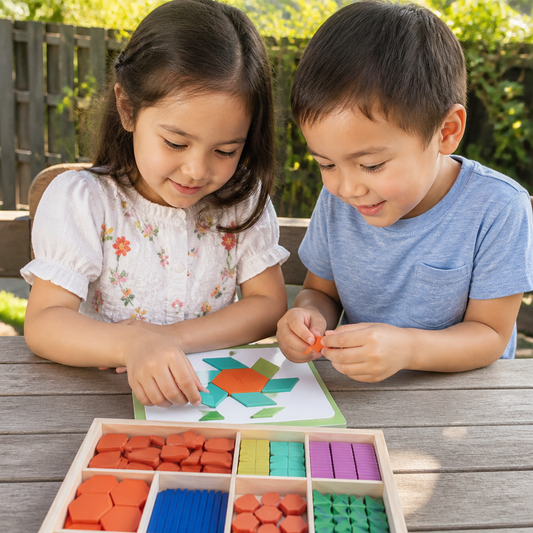 Wooden Magnetic Geometric Shape Puzzle for Kids