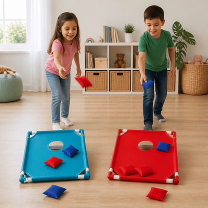 Indoor & Outdoor Two-Color Bean Bag Toss Game for Kids